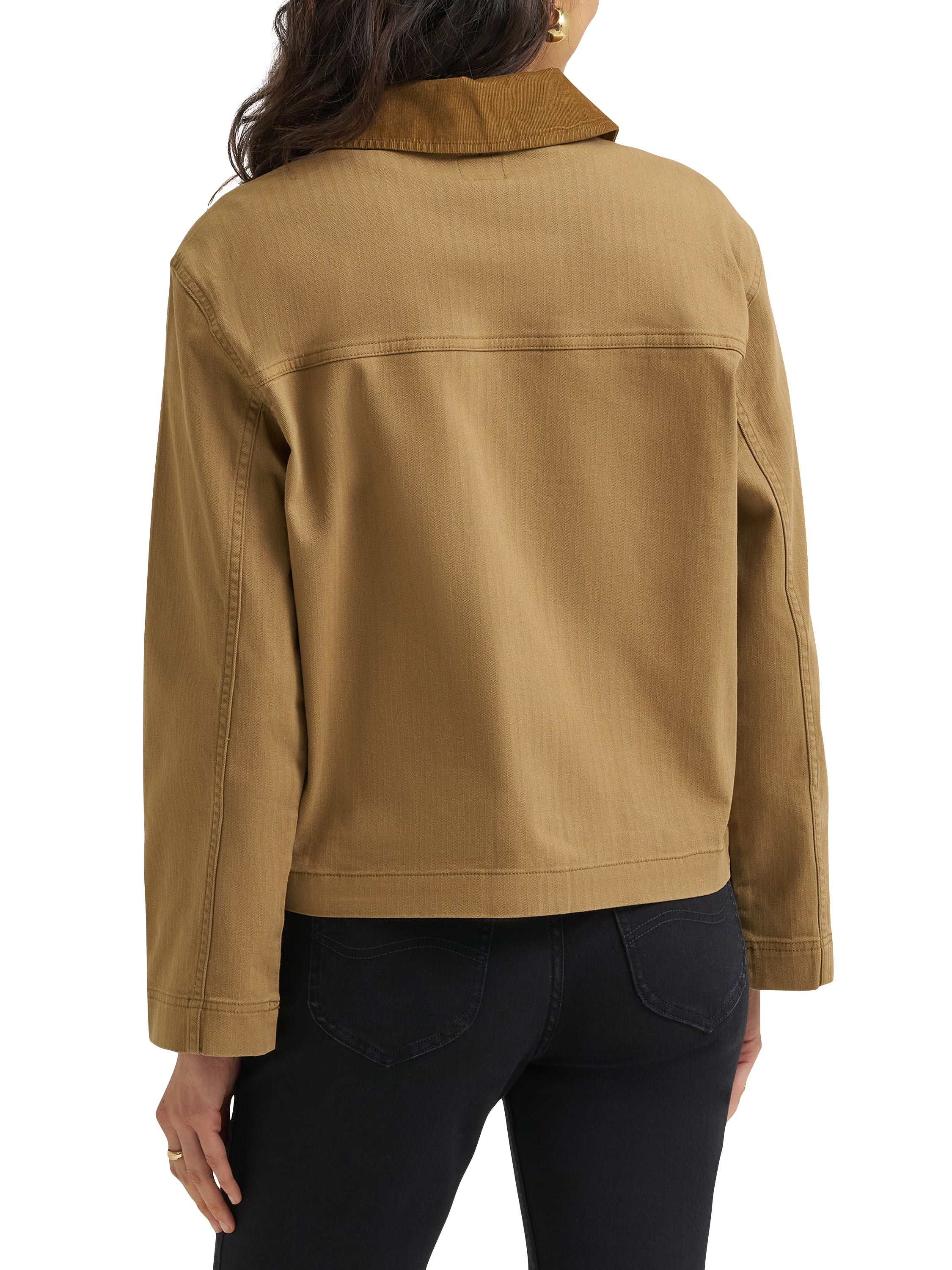 Lee® Women's and Plus Loose Fit Jacket With Contrasting Cord Collar