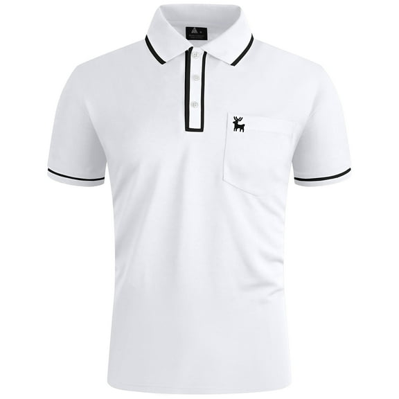 SWISSWELL Men's Beach Stone Shirt Polo Shirts Short Sleeve Classic Solid Color for Casual and Business Wear