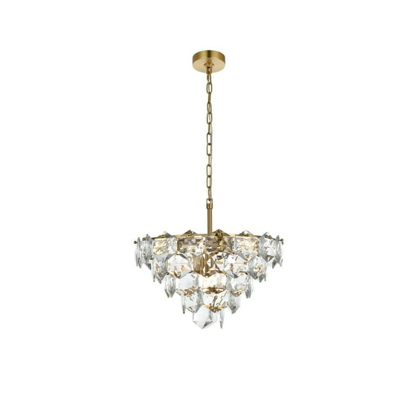 Elegant Lighting Adaline 20 Inch Chandelier In Satin Gold