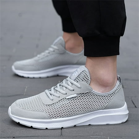 

PhoneSoap Fashion Summer Men Sneakers Breathable Mesh Lightweight Comfortable Casual Shoes Grey