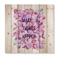 thumbnail image 3 of Designart 'Make Things Happen On Purple Flowers' Traditional Print on Natural Pine Wood, 3 of 5