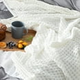 thumbnail image 6 of Cozy Comfort Cooling Cotton Waffle Blanket Twin XL,Breathable Rayon Derived from Bamboo Blanket,White,65x89 inches, 6 of 8