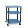 H. Wilson Company Tuffy 34'' Open Shelf AV Cart with Legs