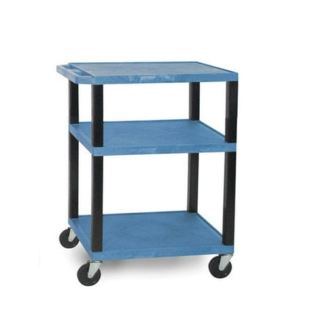 H. Wilson Company Tuffy 34'' Open Shelf AV Cart with Legs