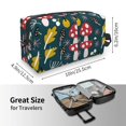 thumbnail image 4 of Goofa Cartoon Leaf Mushroom Red Printed Toiletry Bag with Handle,Large Capacity Travel Makeup Cosmetic Bag for Women, Carry on Airport Airline Compliant Bag, 4 of 9