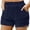 Navy, variant on Hvot&aat Women's Summer Comfy Shorts Trendy Side Pleated Elastic Waist Short Pants Casual Joggers Workout Shorts
