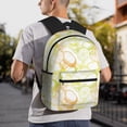 thumbnail image 7 of Haiem Lemon Potatoes Lightweight Backpack for School, Classic Basic Water Resistant Casual Daypack for Travel with Bottle Side Pockets, 7 of 7