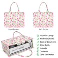 thumbnail image 2 of Large Capacity Tote Bag,Pink Breast Cancer and Pioneer Flower Handbag Fashion Luxury Tote Bag,15.7"x13"x 5.1" Inches,Laptop Compatible, 2 of 6