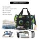 thumbnail image 5 of Fotbe Cute Big-Eyed Black Cat Bolsa de Viaje con Estampado, Bolsa de Fin de Semana para Mujer con Compartimento para Zapatos, Bolsa de Gimnasio con Bolsillo Húmedo, 5 of 7
