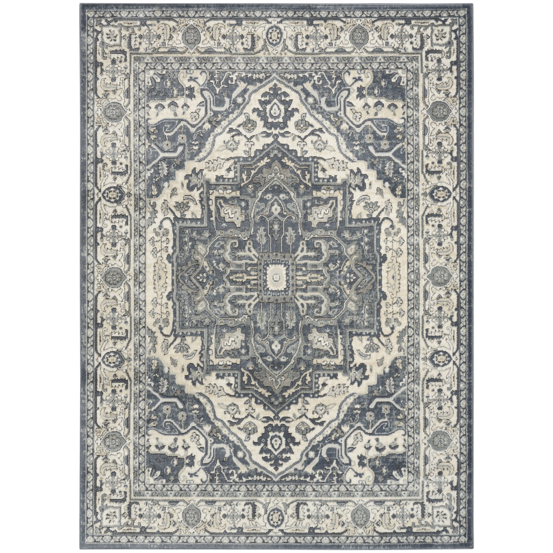 Nourison Concerto 3'9" x 5'9" Navy Ivory Indoor Rug