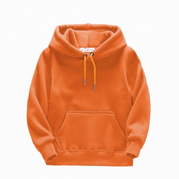 Ccpelsie Sweatshirts for Boys Toddler Kids Little/Big Boy's Pullover Tops Sweaters Hoodies(Orange,4-5 Years)
