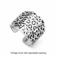 thumbnail image 4 of Decodeary Beautifully Crafted Adjustable Rings For Women Fit Statement Rings Finger Ring vintage silver 1Set, 4 of 6