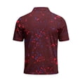 thumbnail image 5 of Men's Golf Polo Shirts Paint Splatter Print Short Sleeve Moisture Wicking Tees Summer Casual Performance Sports T Shirts, XL, 5 of 5