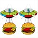 thumbnail image 1 of 2 Piezas UFO Abducción una Hamburguesa Vitral UFO Hamburguesa Colgante de Vidrio, 1 of 5