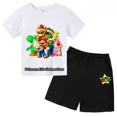 thumbnail image 2 of 2024 nueva camiseta Super Sonic, pantalones cortos, conjunto de dos piezas, conjuntos de ropa para niños, niños, niñas, camisetas, camiseta Sonic, pantalones, traje, 2 of 5