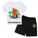 thumbnail image 2 of 2024 nueva camiseta Super Sonic, pantalones cortos, conjunto de dos piezas, conjuntos de ropa para niños, niños, niñas, camisetas, camiseta Sonic, pantalones, traje, 2 of 5