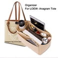 thumbnail image 2 of Bolsa organizadora de bolsos con inserto para bolso con anagrama, forro de fieltro para bolso con bolsillo para teléfono, moldeador de bolso de mano, 2 estilos, 2 of 5