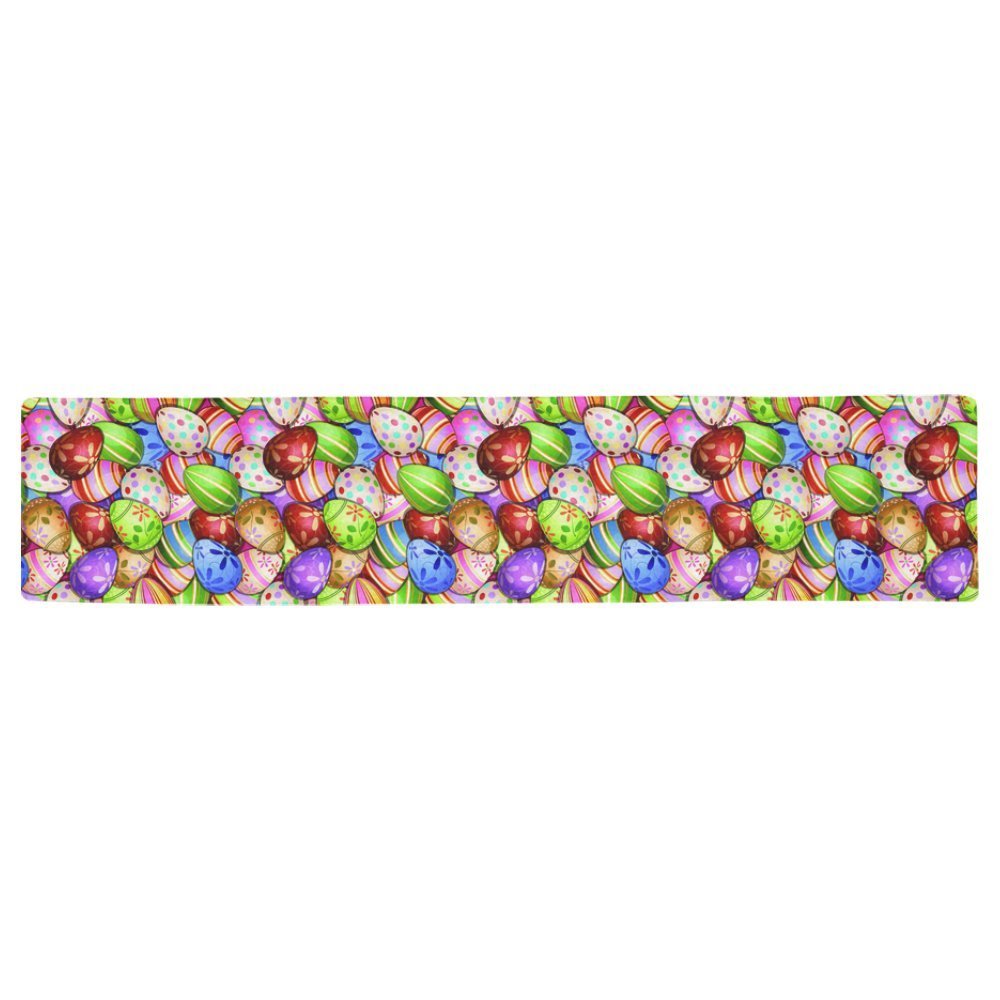 MYPOP Happy Easter Table Runner Home Decor 16x72 Inch,Colorful Easter Egg Table Cloth Runner for Wedding Party Banquet Decoration - image 2 of 6