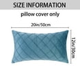 thumbnail image 5 of Unique Bargains Velvet Decorative Pillow Covers Geometric Textured Cushion Covers 2 Pcs Blue 12" x 20", 5 of 6