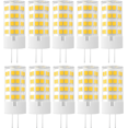 thumbnail image 1 of Dimmable G4 LED Light Bulbs 3W 35W Equivalent 300LM, Daylight White 6000K, JC Shape Size, G4 Bi-Pin Base, 10-Pack, 1 of 9