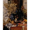 thumbnail image 2 of Alois Hänisch 15x18 Black Ornate Wood Framed Double Matted Museum Art Print Titled - Still Life (1908), 2 of 5