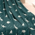thumbnail image 3 of DarkGreen Dinosaurs Pattern Blanket,Comfortable Soft Flannel Throw Blanket,All Season,Warm Lightweight Blankets for Sofa Bed Couch Living Room Chair,30"x40", 3 of 4