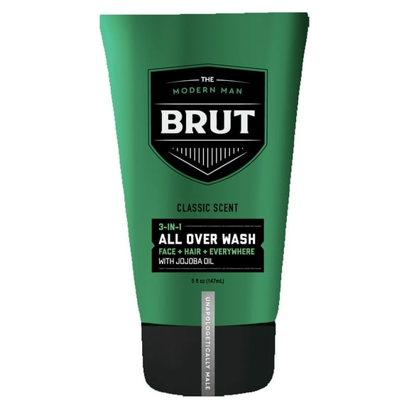 BRUT 3-in-1 Face   Hair   Everywhere Wash 5OZ