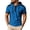 #0417-Blue, variant on Qiyinn Men's Short Sleeve Hooded Henley Shirt,Casual Color Block Pullover Hoodie Breathable Summer Tops for Outdoor Beach