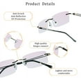 thumbnail image 3 of LifeArt Blue Light Blocking Glasses, Computer Reading Glasses, Anti Blue Rays, Reduce Eyestrain, Stylish for Men and Women(Grey,+4.00 Magnification), 3 of 5
