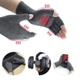thumbnail image 3 of Guantes de presión de rehabilitación de articulaciones de medio dedo, transpirables, ejercicio, Fitness, ciclismo antideslizante, 1 par, 3 of 4