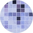 thumbnail image 1 of Ahgly Company Machine Washable Indoor Round Transitional Periwinkle Purple Area Rugs, 6' Round, 1 of 7