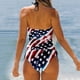 thumbnail image 4 of MKLEKYY Trajes De Baño mujer Natacion Women'S Flag Independence Day Split Printing Tangini Neck Drawstring Side Drawstring Swimsuit Two Piece Suit, 4 of 5