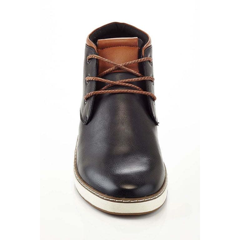 Adolfo Men’s Black Leather Chukka Boots Ankle Shoes Size 10.5 Men main image 4