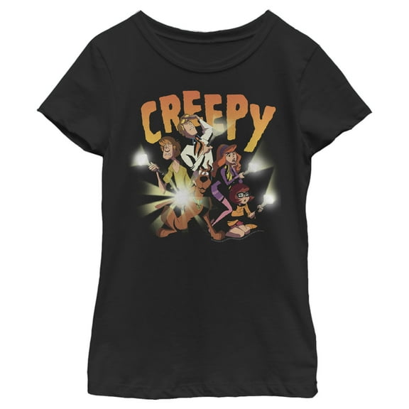 Girl's Scooby Doo Creepy Gang  Graphic Tee Black Medium