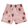 thumbnail image 2 of Kids' Beach Pants Comfortable Swim Trunks Strawberry and Flower Shorts for Pool Vacation and Lounge Wear Large, 2 of 8