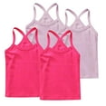 thumbnail image 4 of Eltusu Girls Cotton Tank Tops, Vacation Y-Back Sleeveless 4 Pieces Kids Undershirts Pink Size 8 T, 4 of 6