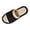 Black, variant on Tqyyweavej Terry Cloth Open Toe Slippers for Women Memory Foam Slip On House Slippers Color Block Comfy Corduroy Indoor Outdoor Shoes