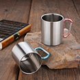 thumbnail image 2 of POINTERTECK Tasse à Eau Extérieure Voyage 304 Poignée Pliante en Acier Inoxydable Tasse à Café Portable Tasse 360Ml, 2 of 8