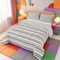 thumbnail image 2 of Erosebridal Modern Stripes Full Size Comforter Sets,Geometric Lines Pattern Bedding Comforter Set,Light Gray Reversible,3pcs,1 Comforter and 2 Pillowcases, 2 of 7