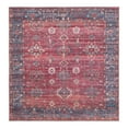 thumbnail image 3 of Unique Loom Maahru Collection Area Rug - Blood Moon (5' 3" Square Antique Red/Blue), 3 of 7