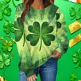 thumbnail image 4 of Zedker St Patricks Day Shirt for Women 2026 Casual Plus Size 3/4 Sleeve Irish Clover Shirts Funny Saint Patrick's Day Tunic Tops, 4 of 7