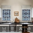 thumbnail image 2 of Artistic Rustic Kitchen Curtain Set Boho Tier and Valance Bohemian Vintage Tribal Style Earthy Nordic Aesthetic Rod Pocket Window Curtains, 2 of 3