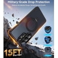 thumbnail image 6 of Samsung Galaxy S26 Ultra Case with Ring Kickstand - MagSafe Compatible, Translucent Matte Slim Shockproof Cover, Military Grade Drop Protection - Black, 6 of 8