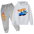thumbnail image 3 of Conjuntos de ropa deportiva para niños de Hot Wheels, primavera y otoño, de 3 a 12 años, 2 piezas, sudadera con capucha y pantalones, 3 of 5