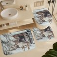 thumbnail image 6 of Christmas Elk Theme 4Pcs Shower Curtain Set Shower Curtain Set with Carpet Bath Mat, 6 of 8