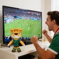 thumbnail image 4 of World Cup 2026 Mexico 4in Plush World Cup Gift Zayu The Leopard Mascot with Green Uniform, Soft Collectible Toy for Fans, 4 of 8