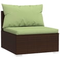 thumbnail image 2 of vidaXL 5 Piece Garden Lounge Set with Cushions Poly Rattan Brown, 2 of 5
