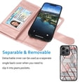 thumbnail image 5 of NJJEX Wallet Case for iPhone 15 6.1" 2023, for iPhone 15 Case, [9 Card Slots] PU Leather ID Credit Holder Folio Flip [Detachable] Kickstand Magnetic Phone Cover & Lanyard for iPhone 15 [Marble Pink], 5 of 6