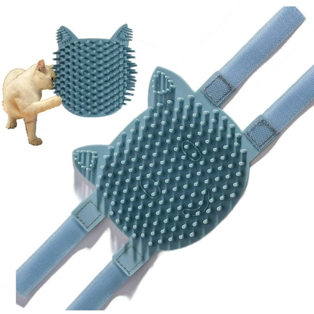 Cepillo de peine de autocuidado para mascotas, herramienta multifuncional, guantes de masaje con cu?a de hierba gatera para gatitos, alfileres de silicona extrasuaves para cortar el cabello que se cae (L) LingWen 8390614192904