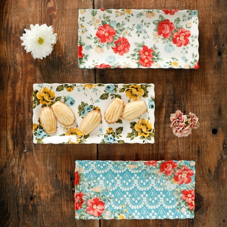 The Pioneer Woman Floral Medley 3-Piece Serving
